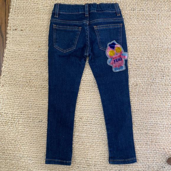 NWOT Fendi Owl Patch Kids Jeans - 4T - Picture 3 of 7